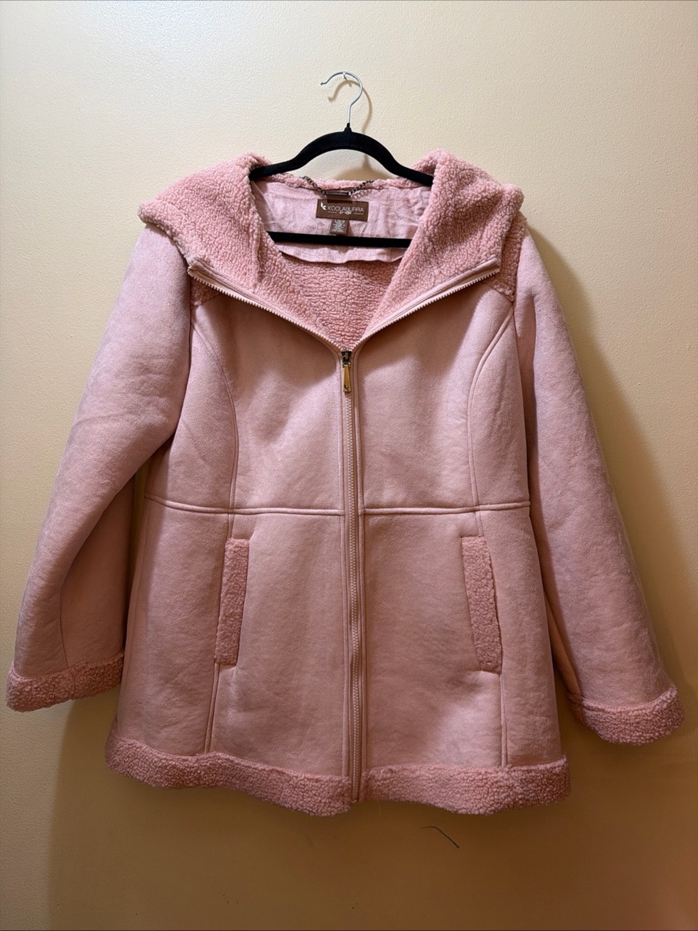 Koolaburra Soft Pink Teddy Hooded Jacket